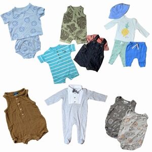 NB 0-3M Baby Clothing Bundle 14 Pieces Rompers Bodysuits Sets Unisex